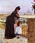 Berthe Morisot Wall Art - On the Balcony